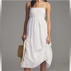 Anthropologie Sunday In Brooklyn White Cotton Sundress Women Size M Cutout